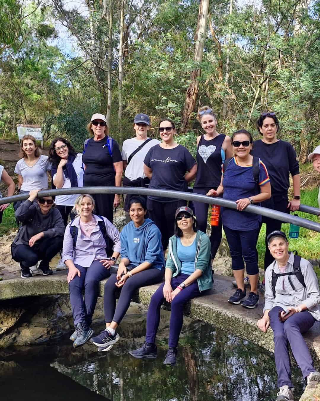 Womens hiking at darebin parklands